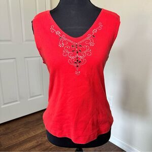 Update Embellished Sleeveless Tank Top